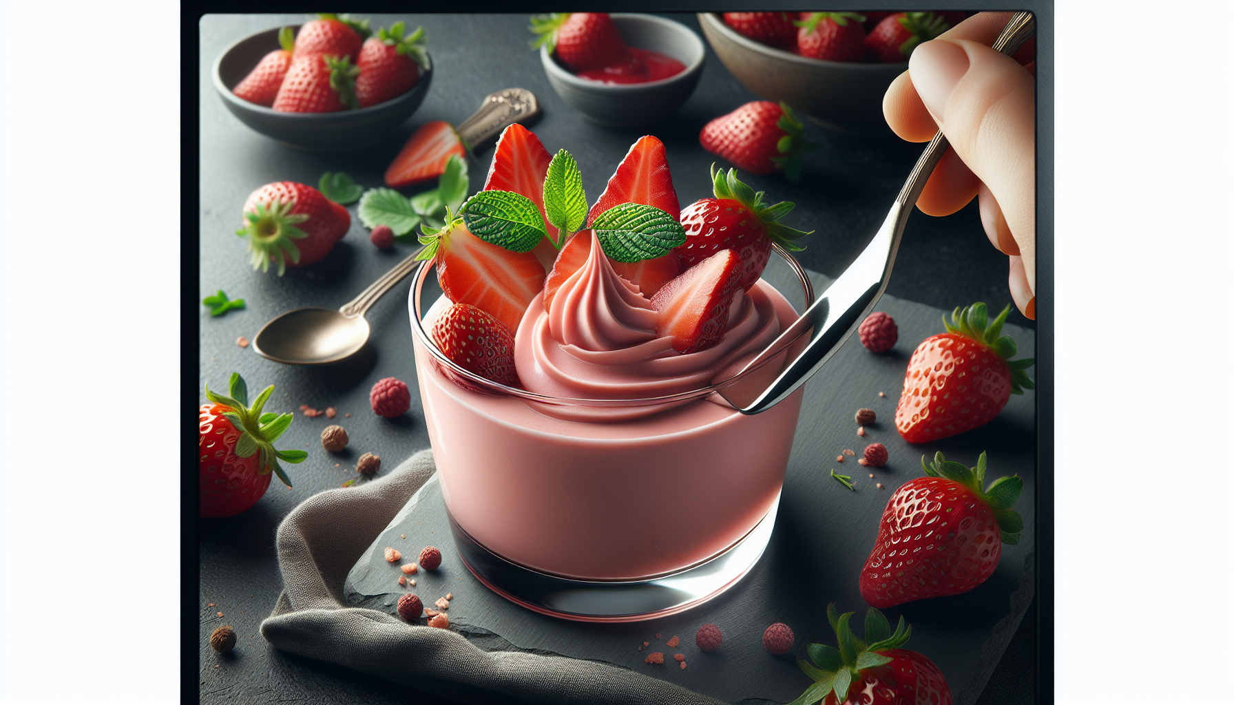 mousse di fragole